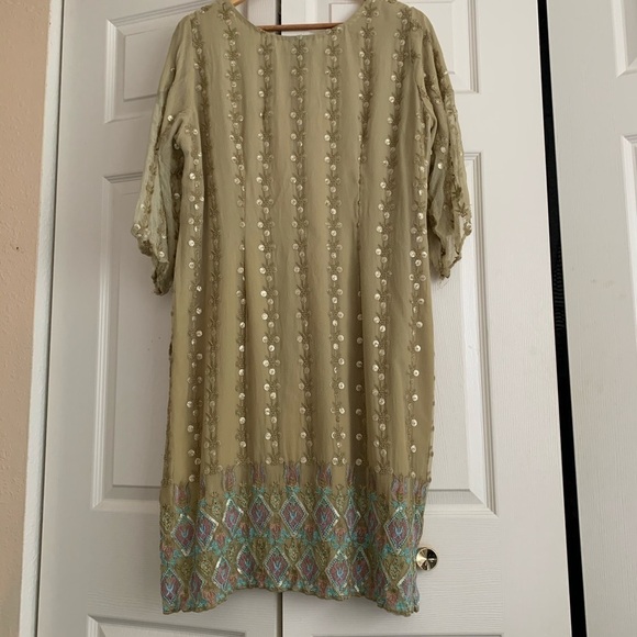 Indian Boho saree tunic kaftan - Picture 8 of 10